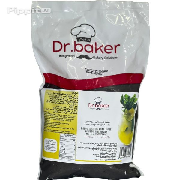 image_Pippit_202510281331 عصير ليمون ونعنع دكتور بيكر.Dr.baker lemon and Mint Juice