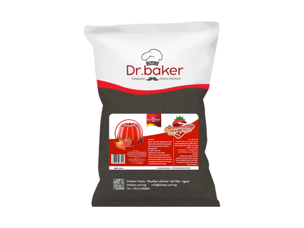 جلي فراولة دكتور بيكر 10 كيلو.Dr. Baker Strawberry Jelly Powder 10kg