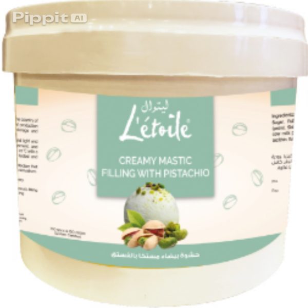 image_Pippit_202511061520 حشوة مستكة عربية 5 كيلو. L'étoile Creamy Mastic Filling With Pistachio 5kg