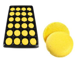 1859.jpg مكرون اصفر طبق 24 حبة.Yellow Macarons Tray of 24