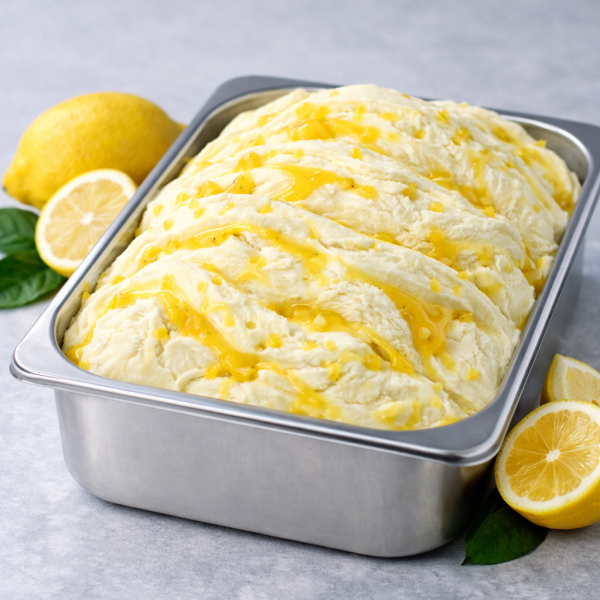 بوظة سادة ليمون حامض قالب 10 لتر.Lemon Ice Cream Block 10 L