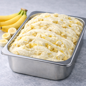 بوظة سادة موز قالب 10 لتر.Banana Ice Cream Block 10 L