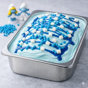 بوظة سادة سنافر ازرق قالب 10 لتر.Smurfs Blue Ice Cream Block 10 L