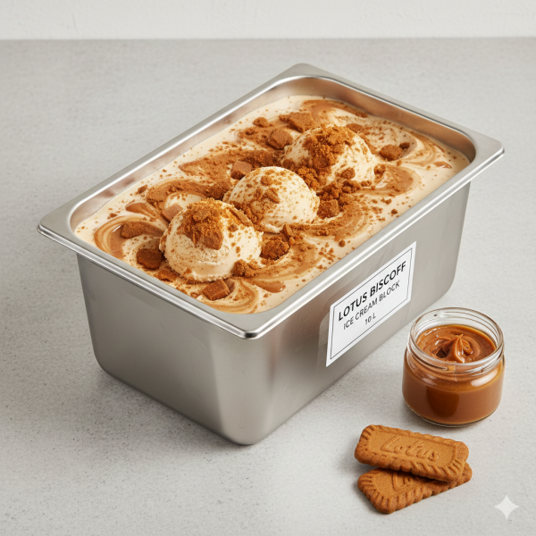 بوظة محشي لوتس قالب 10 لتر.Lotus Stuffed Ice Cream Block 10 L