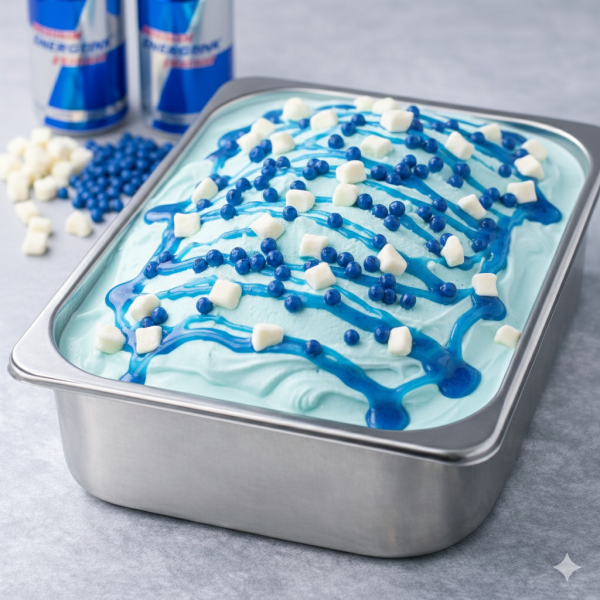 بوظة سادة مشروب طاقة ازرق XL قالب 10 لتر.Blue Energy XL Ice Cream Block 10 L