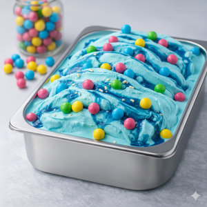 بوظة سادة بزوكا ازرق قالب 10 لتر.Blue Bubblegum Ice Cream Block 10 L