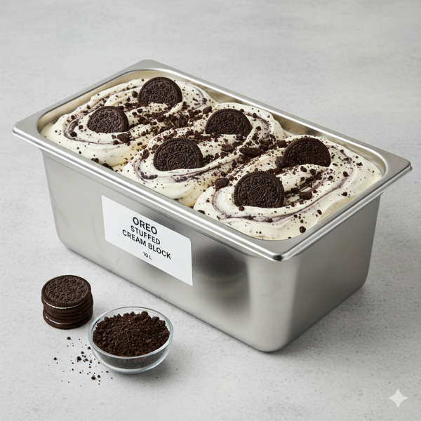 بوظة محشي اوريو قالب 10 لتر.Oreo Stuffed Ice Cream Block 10 L