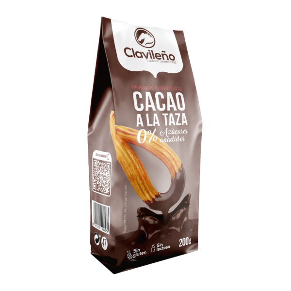هوت شوكليت كلافيلينو خالي من السكر 200 غرام.Clavileno Sugar Free Hot Chocolate 200 g