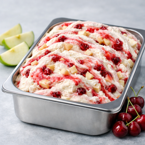 بوظة سادة تفاح وكرز قالب 10 لتر.Apple & Cherry Ice Cream Block 10 L