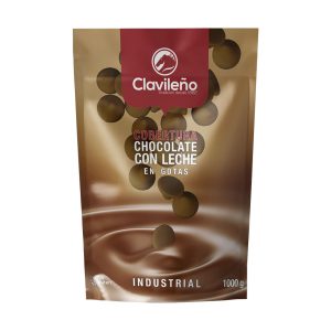 ref-5056 شوكولاتة كلافيلينو دروبس للتذويب حليب 1 كيلو.Clavileno Milk Chocolate Melting Drops 1 KG