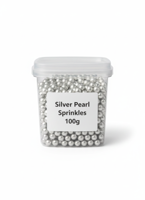 سكاكر سبرينكلز لولو فضي 100 غرام.Silver Pearl Sprinkles 100 g