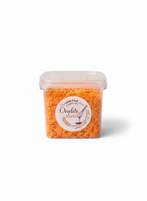 شوكولاتة فلكس ملوّن برتقالي 100 غرام.Orange Colored Chocolate Flakes 100 g