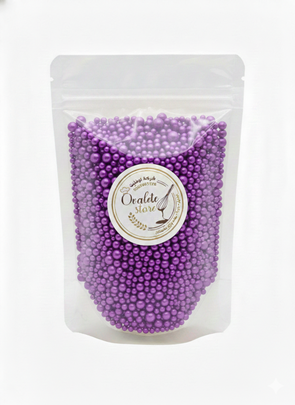 سكاكر سبرينكلز لولو بنفسجي 1 كيلو.Purple Pearl Sprinkles 1 kg