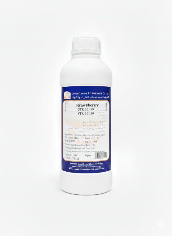 نكهة فراولة مركز 1 لتر.Concentrated Strawberry Flavor – 1L