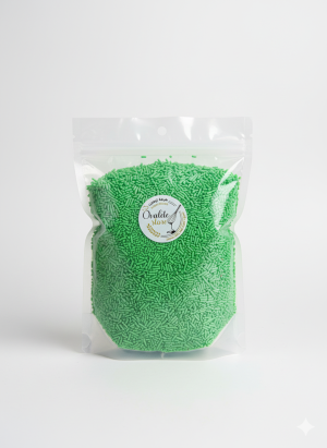 مزرا ملوّن اخضر 1 كيلو.Green Colored Nonpareils 1 kg