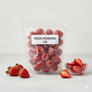 فراولة مفرزة 2 كيلو.Frozen Strawberries 2 KG