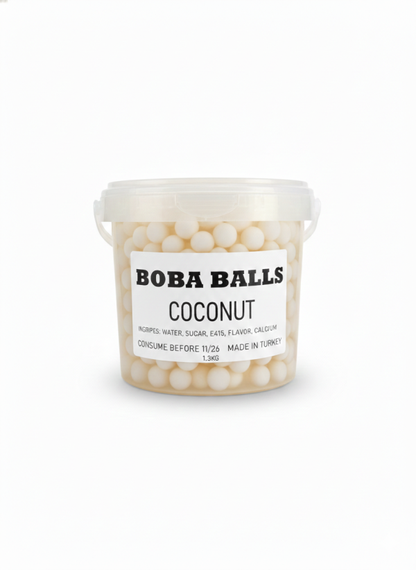 بابلز تي بطعم جوز الهند علبة 1.3 كيلو.Coconut Flavored Bubbles Tea – 1.3kg Box