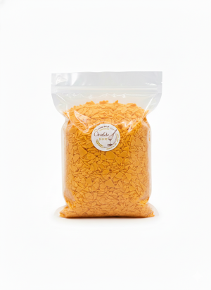 شوكولاتة فلكس ملون برتقالي 1 كيلو.Orange Colored Chocolate Flakes 1 kg