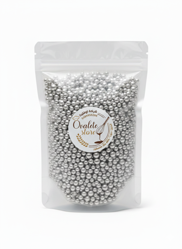 سكاكر سبرينكلز لولو فضّي 1كيلو.Silver Pearl Sprinkles 1 kg