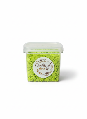 شوكولاتة فلكس ملوّن أخضر 100 غرام.Green Colored Chocolate Flakes 100 g
