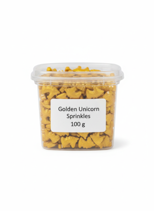 سكاكر سبرينكلز يونيكورن ذهبي 100 غرام.Golden Unicorn Sprinkles 100 g