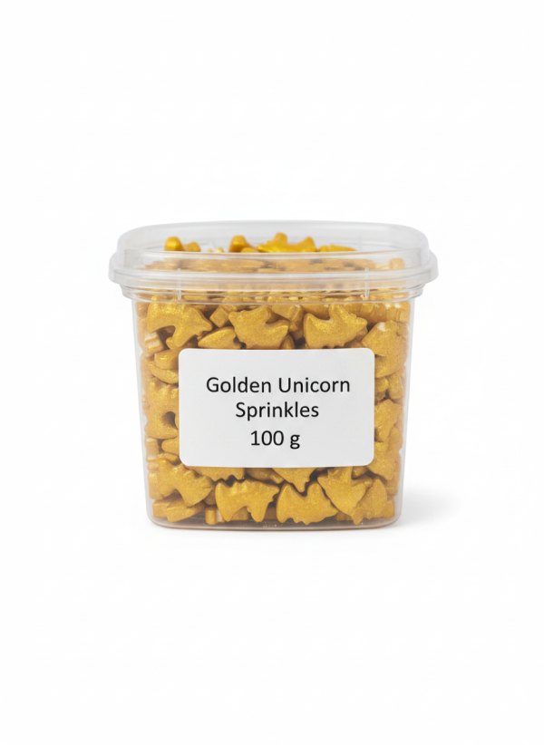 سكاكر سبرينكلز يونيكورن ذهبي 100 غرام.Golden Unicorn Sprinkles 100 g