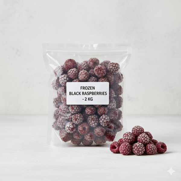 رازبيري اسود مفرز 2 كيلو.Frozen Black Raspberries 2 KG