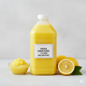 ليمون مفرز جلن 2 لتر.Frozen Lemon Purée 2 Liters (Gallon Pack)