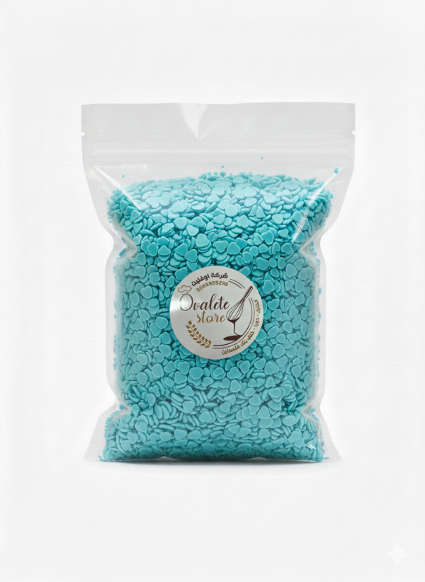 شوكولاتة فلكس ملوّن أزرق 1 كيلو.Blue Colored Chocolate Flakes 1 kg