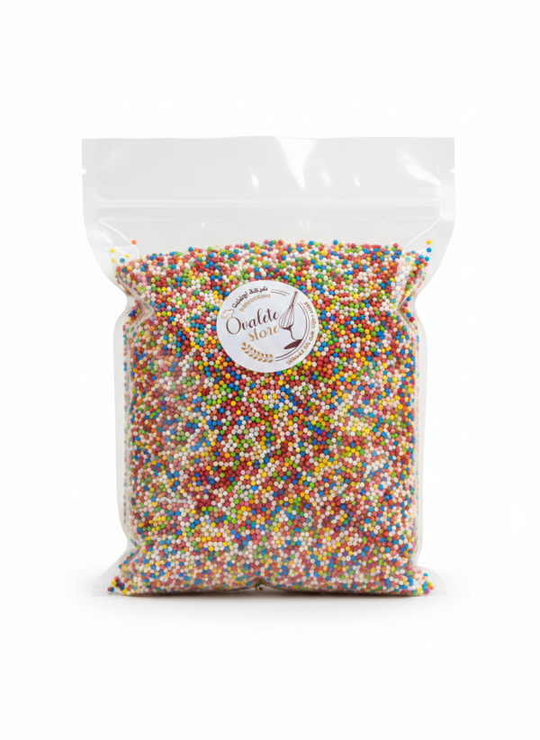 مزرا ملوّن مدوّر 1 كيلو.Round Colored Sprinkles 1 kg
