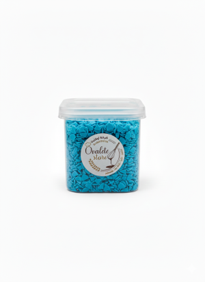 شوكولاتة فلكس ملوّن أزرق 100 غرام.Blue Colored Chocolate Flakes 100 g