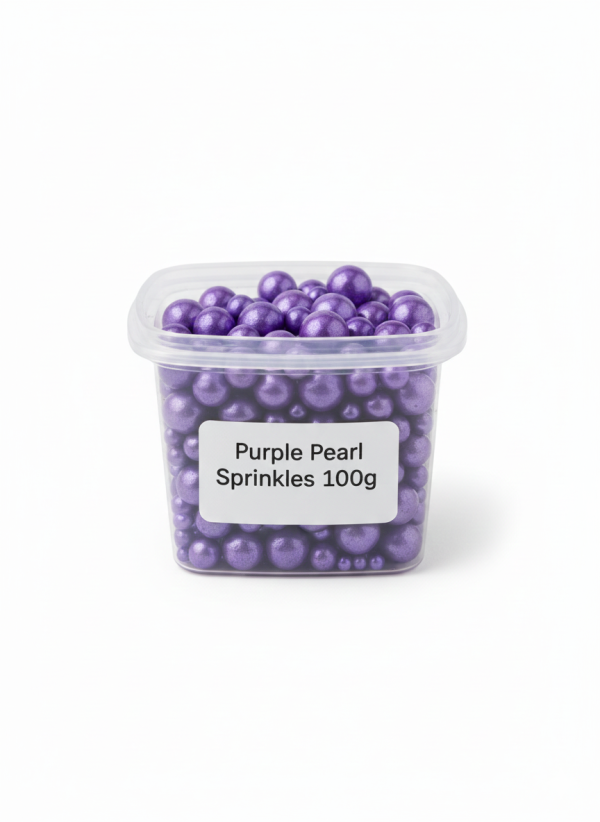 سكاكر سبرينكلس لولو بنفسجي 100 غرام.Purple Pearl Sprinkles 100 g