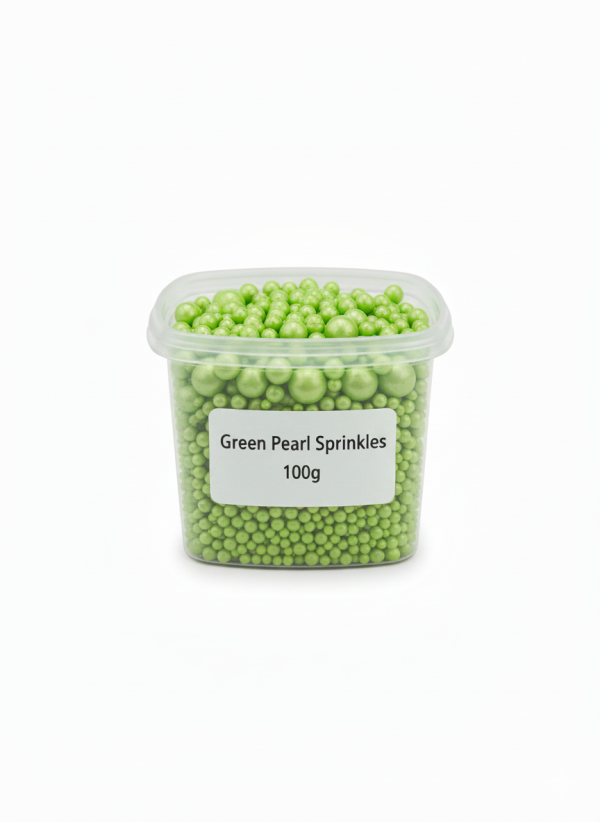 سكاكر سبرينكلز لولو اخضر 100 غرام.Green Pearl Sprinkles 100 g