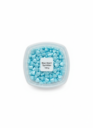 سكاكر سبرينكلز قلب ازرق 100 غرام.Blue Heart Sprinkles 100 g