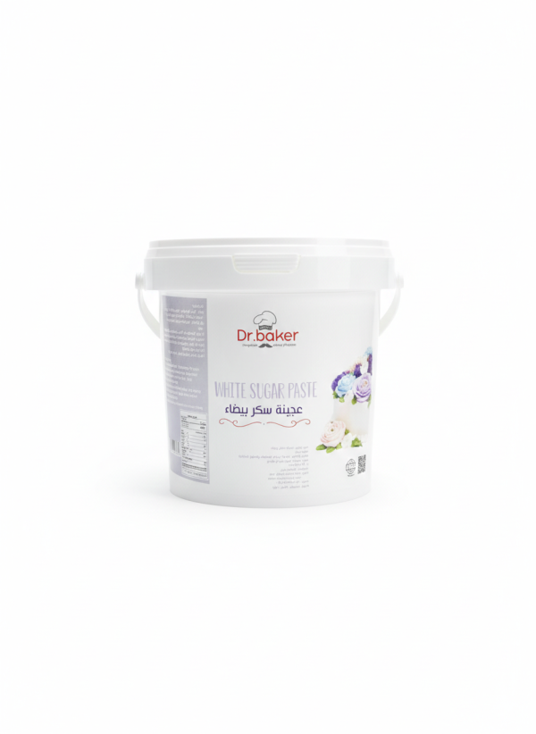 Gemini_Generated_Image_yegrouyegrouyegr عجينة سكر ابيض دكتور بيكر 1 كيلو.Dr. Baker White Sugar Paste – 1kg