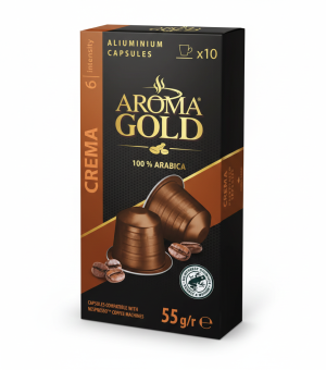 كبسولات قهوة أرومـا جولد كريما – 55 غرام.Coffee Capsules AROMA GOLD Crema – 55 g