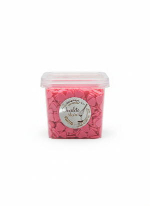 شوكولاتة فلكس ملوّن زهري 100 غرام.Pink Colored Chocolate Flakes 100 g
