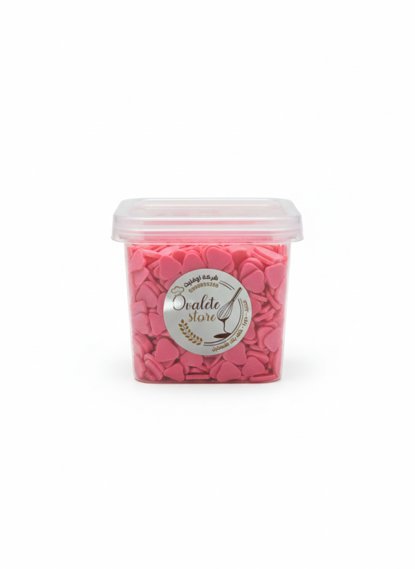 شوكولاتة فلكس ملوّن زهري 100 غرام.Pink Colored Chocolate Flakes 100 g