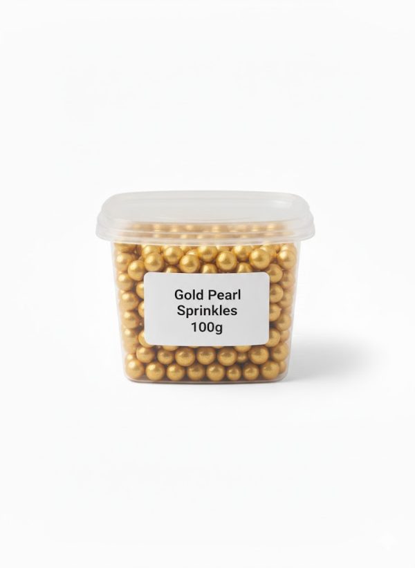 سكاكر سبريكلز لولو ذهبي 100 غرام.Gold Pearl Sprinkles 100 g