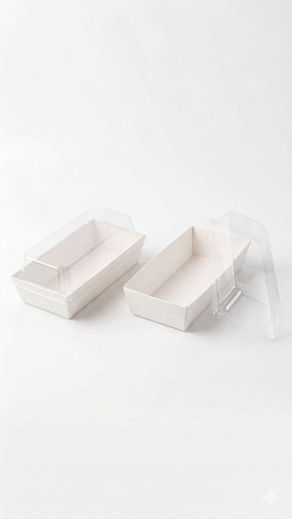 Gemini_Generated_Image_1hpb31hpb31hpb31 علب كرفت كبير مستطيل مع غطاء شفاف.Large Rectangular Kraft Boxes with Clear Lid