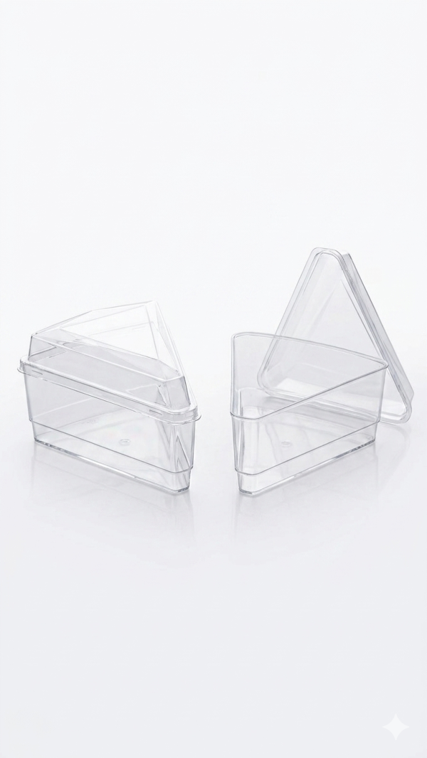 Gemini_Generated_Image_3qdfhz3qdfhz3qdf علب كريستال موس كيك مثلث شفاف.Triangle Crystal Mousse Cake Cups – Clear