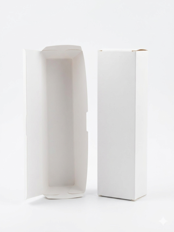 علب وافل اصابع كرتون ابيض.Waffle Sticks Boxes – White Carton