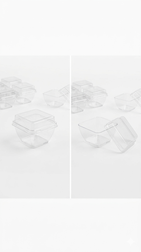 كاسات تشيز كيك مربع صغير.Small Square Cheesecake Cups