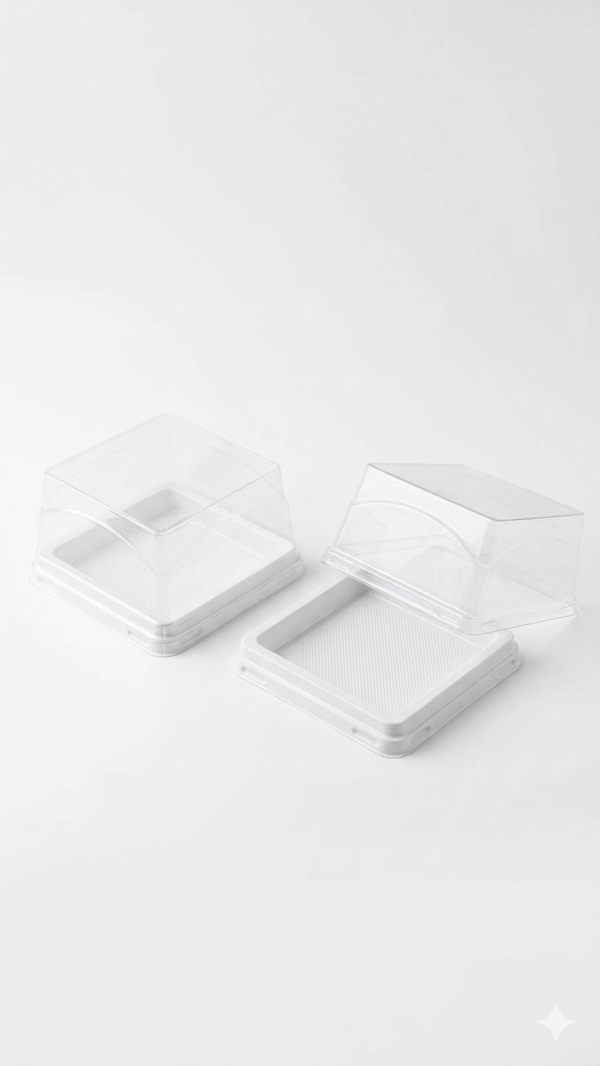 علب تشيز كيك مربع غطاء شفاف.Square Cheesecake Boxes with Clear Lid