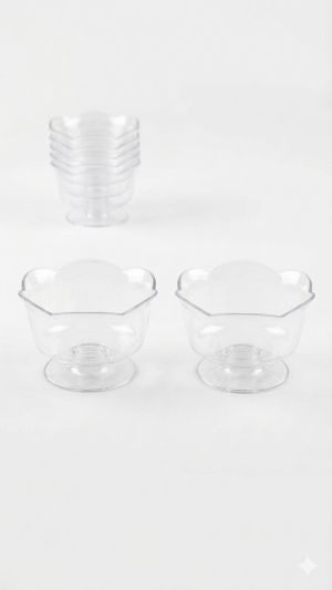 كاسات تشيز كيك وردة مدور.Round Rose Cheesecake Cups