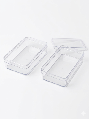 علب تريندر مستطيل اكريلك وسط.Rectangular Trendy Acrylic Boxes – Medium