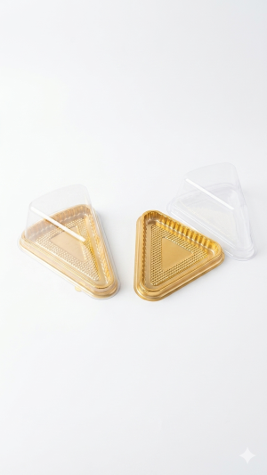 علب مثلث ذهبي مع غطاء.Golden Triangle Boxes with Lid