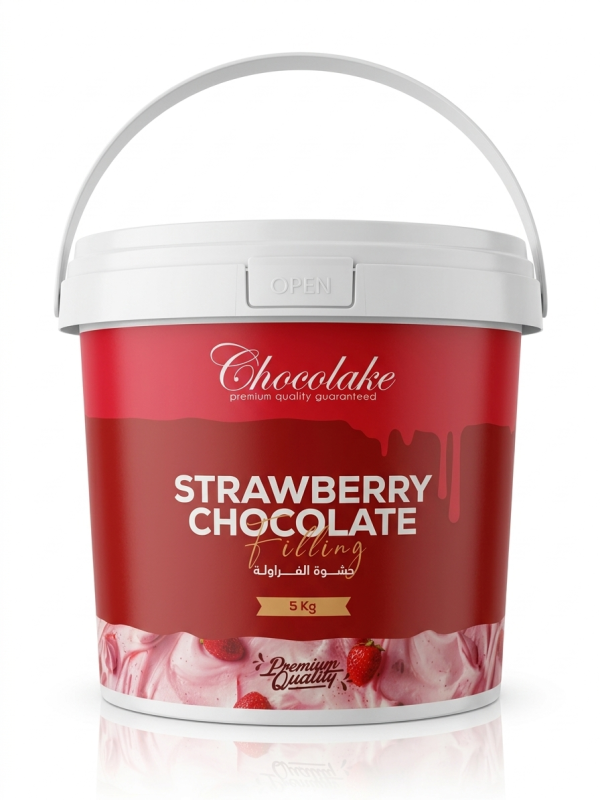 شوكولاتة فراولة سطل 5 كيلو.Strawberry Chocolate Bucket 5 kg.