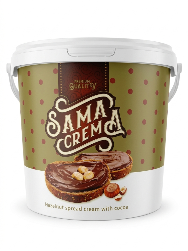 شوكولاتة بالبندق والكاكاو سما سطل 5 كيلو.Sama Hazelnut & Cocoa Chocolate Bucket 5 kg