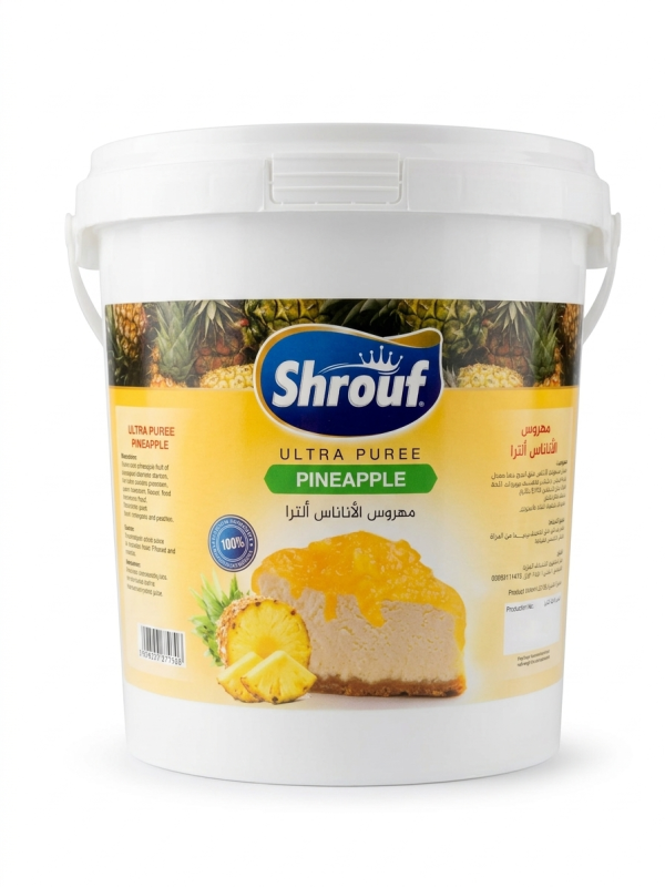 مهروس اناناس سطل 5 كيلو.Pineapple Puree – 5 kg Bucket